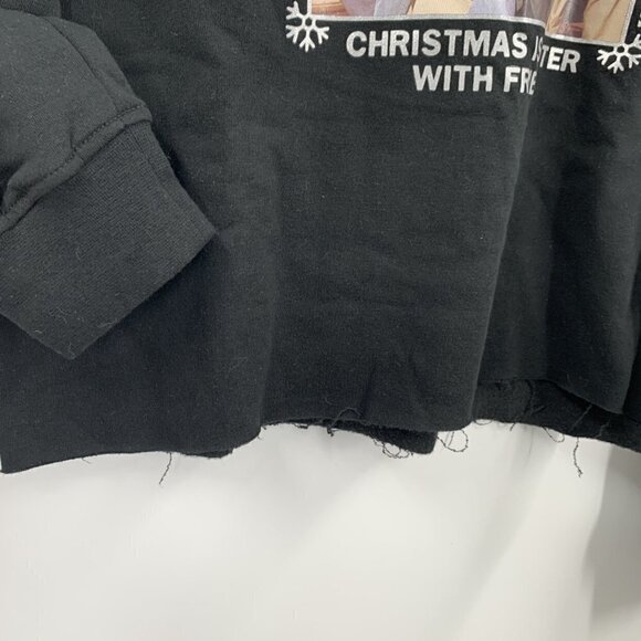 FRIENDS Christmas Black Raw Hem Sweatshirt - Picture 4 of 7